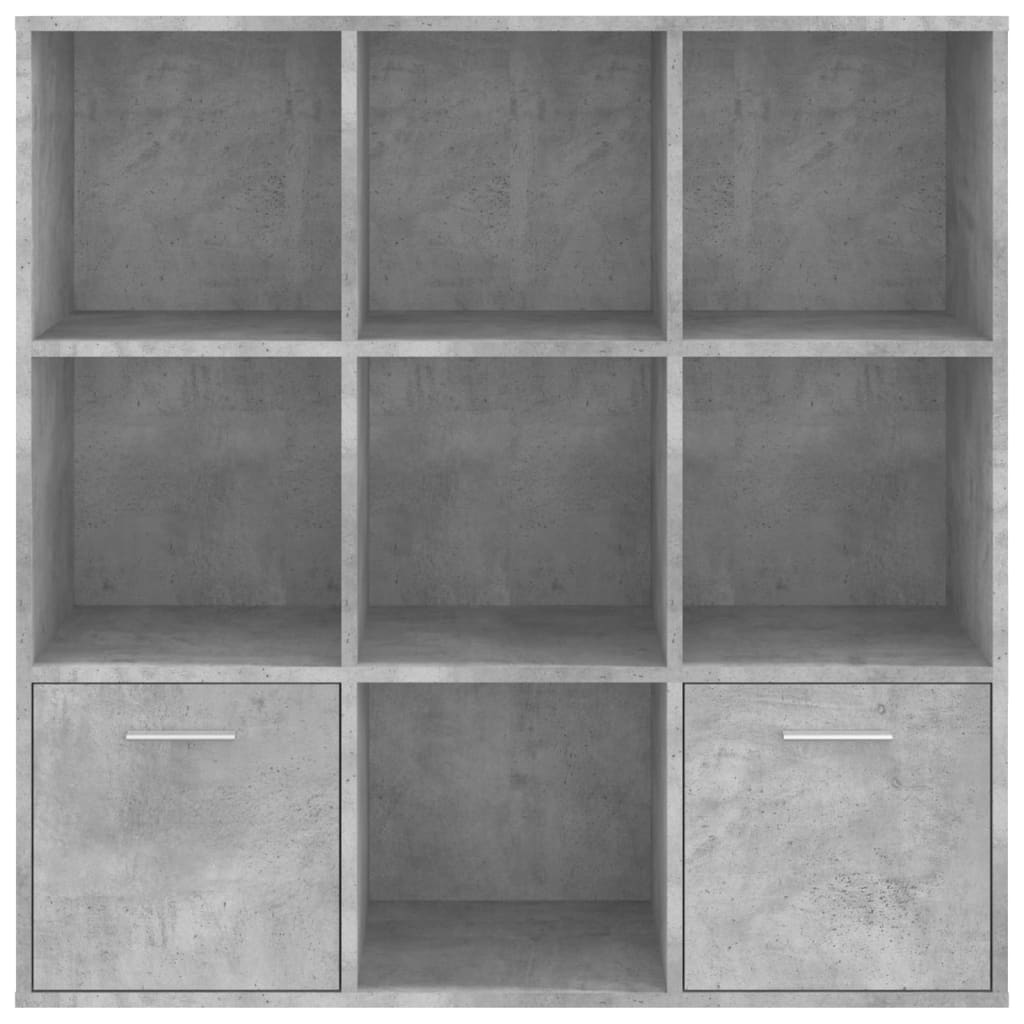 vidaXL Knižnica, betónovo sivá 98x30x98 cm, kompozitné drevo