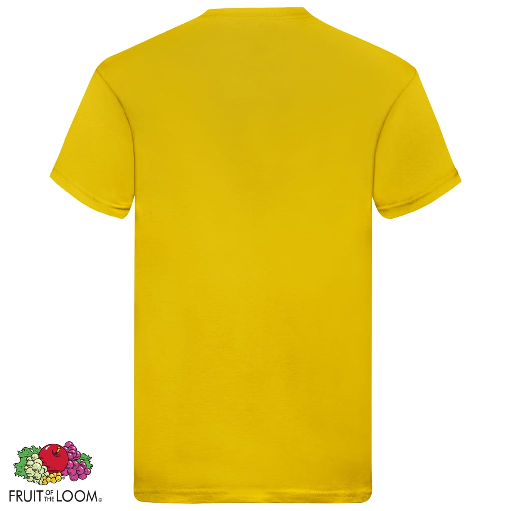 Fruit of the Loom Originálne tričká 5 ks žlté 3XL bavlnené