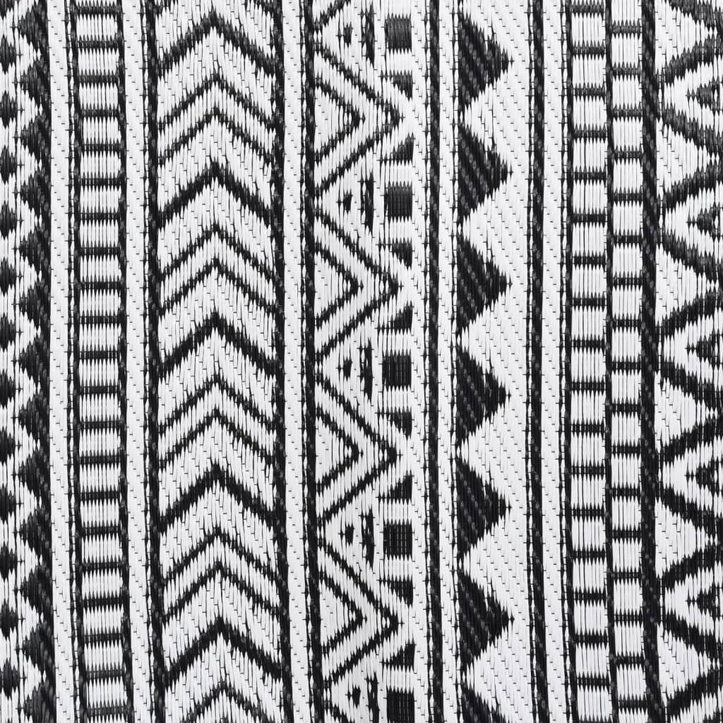 vidaXL Vonkajší koberec čierny 140x200 cm PP