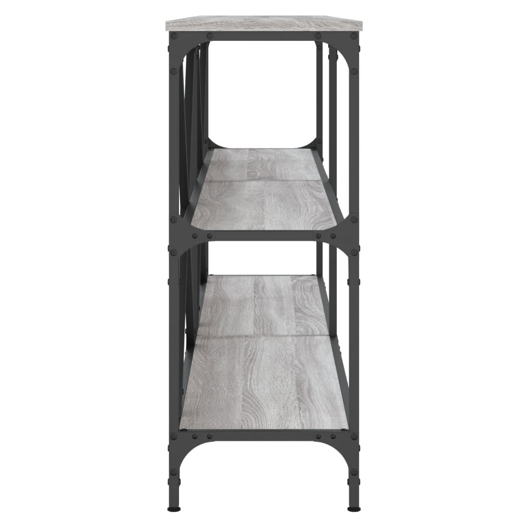 vidaXL Konferenčný stolík sivý sonoma 160x30x75 kompoz. drevo a železo