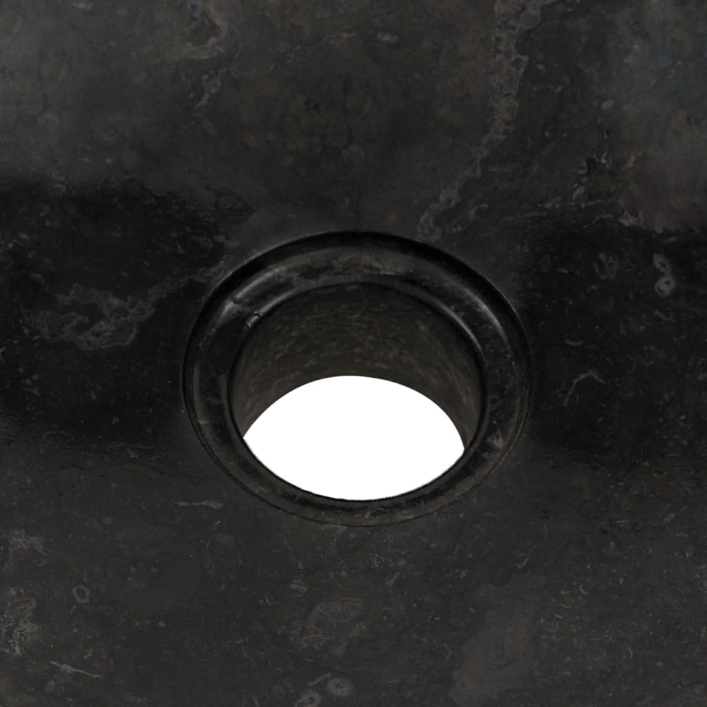 vidaXL Kúpeľňová skrinka tíkový masív s umývadlom čierny mramor