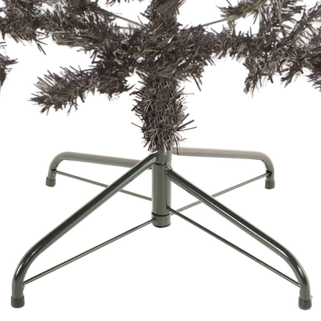 vidaXL Úzky vianočný stromček čierny 240 cm