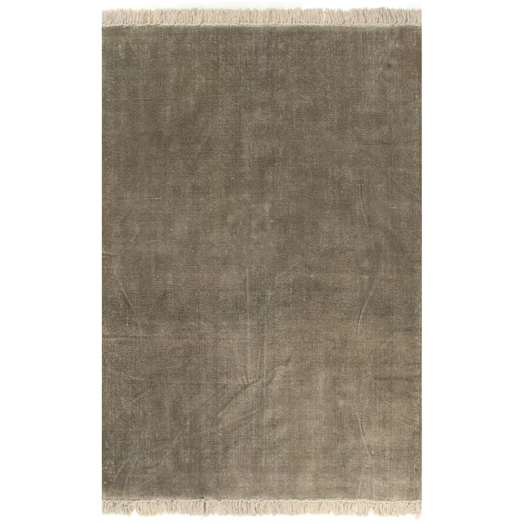 vidaXL Kilim Koberec z bavlny 200x290 cm sivo-hnedý