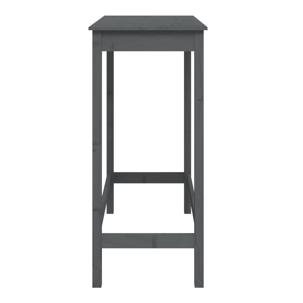 vidaXL Barový stolík sivý 100x50x110 cm borovicový masív
