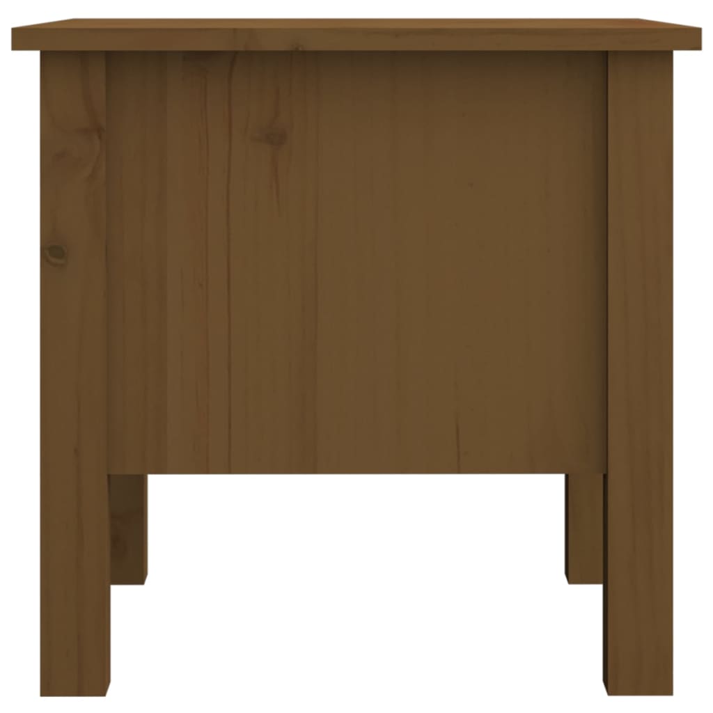 vidaXL Bočný stolík medovo-hnedý 40x40x39 cm borovicový masív