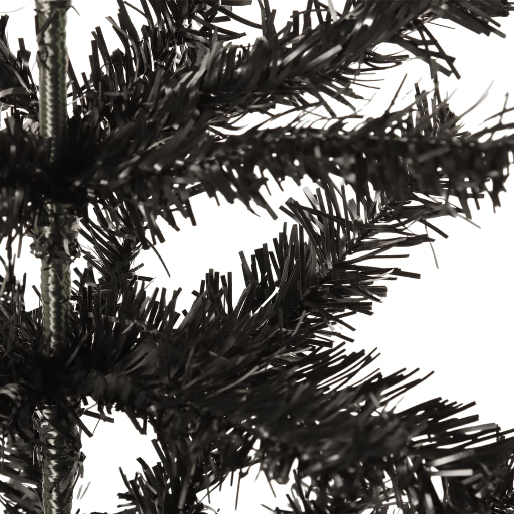 vidaXL Úzky vianočný stromček čierny 120 cm