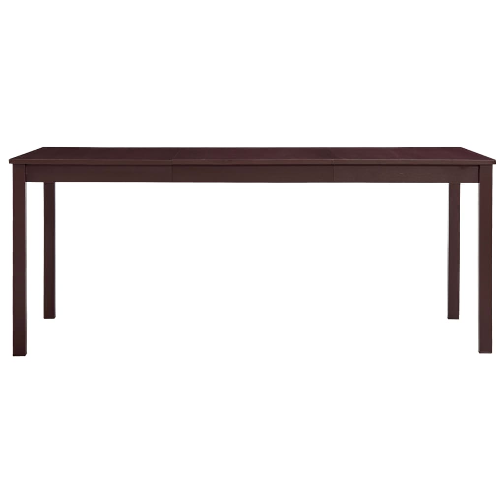 vidaXL Jedálenský stôl, tmavohnedý 180x90x73 cm, borovicové drevo