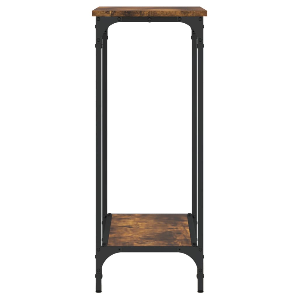 vidaXL Konzolový stolík dymový dub 75x30,5x75 cm kompozitné drevo
