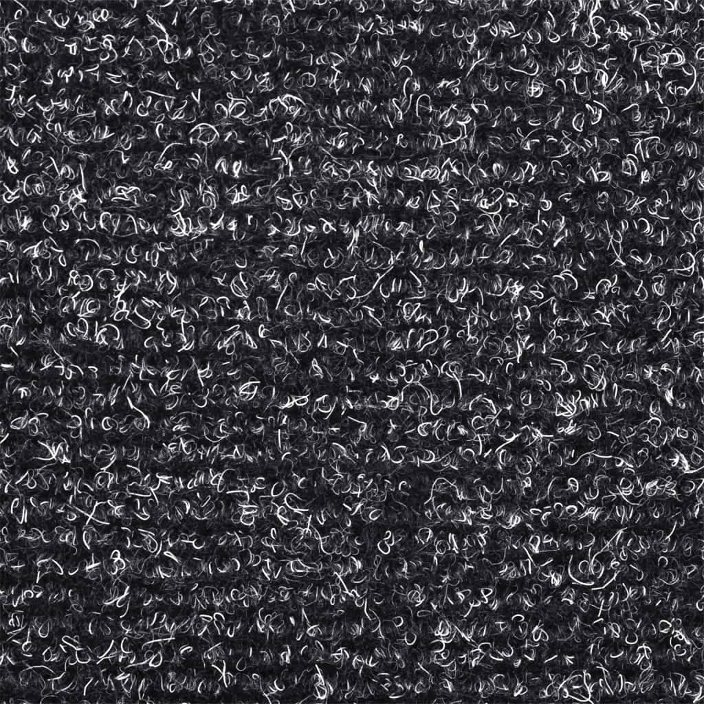 vidaXL Nášľapy na schody 10 ks tmavosivé 56x17x3 cm vpichovaná textília