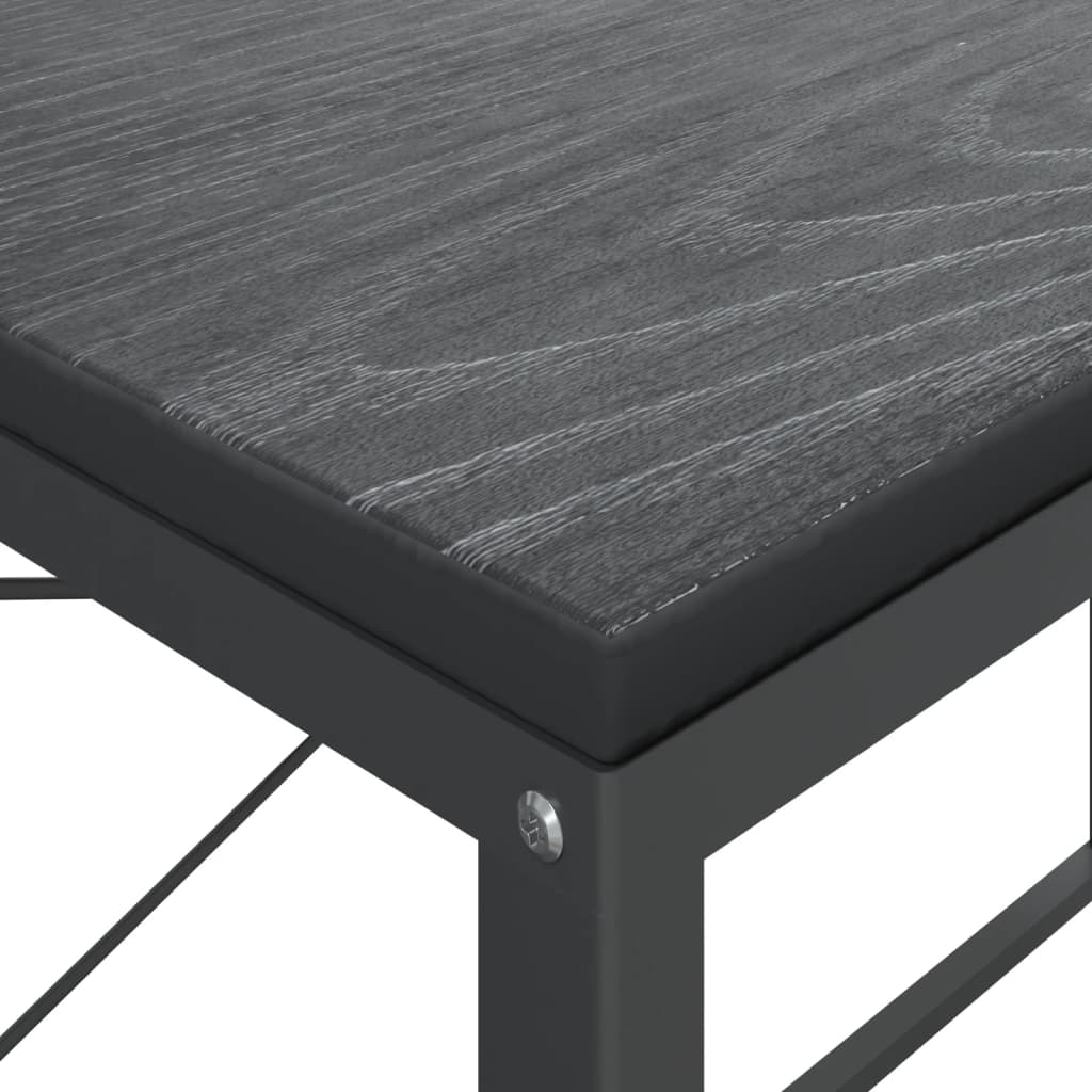 vidaXL Počítačový stôl čierny 110x60x70 cm drevotrieska