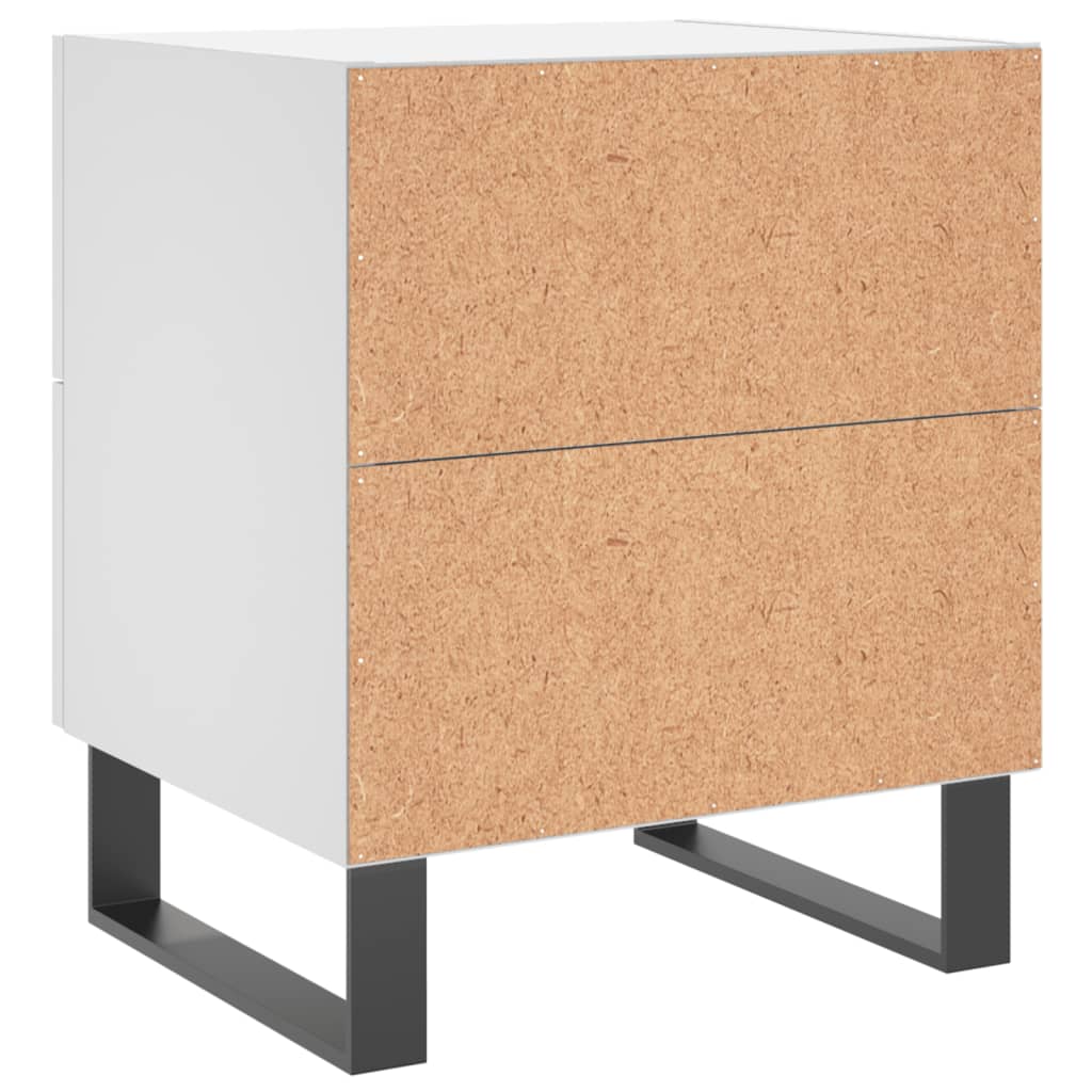 vidaXL Nočné stolíky 2 ks biele 40x35x47,5 cm kompozitné drevo