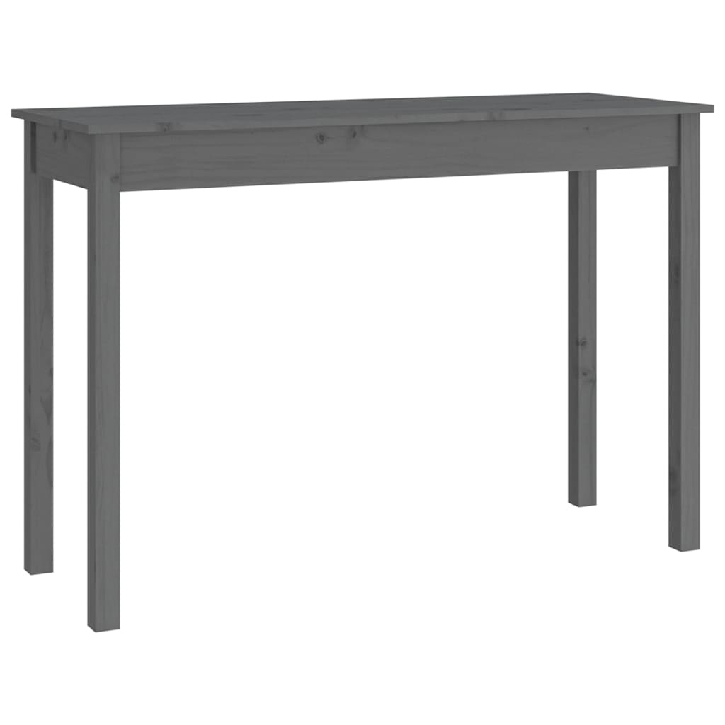 vidaXL Konzolový stolík sivý 110x40x75 cm masívne borovicové drevo
