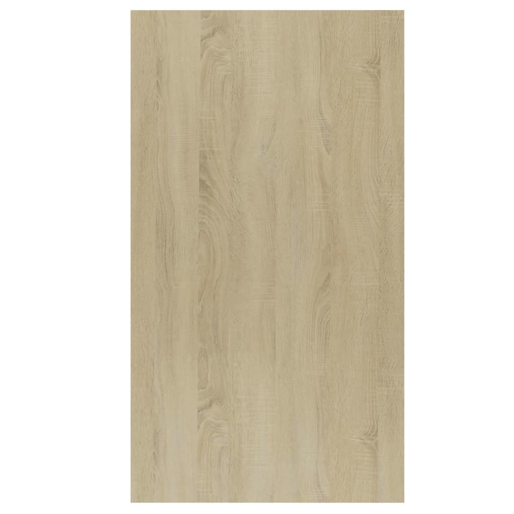 vidaXL Knižnica/komoda, biela+dub sonoma 50x25x80 cm, kompozitné drevo