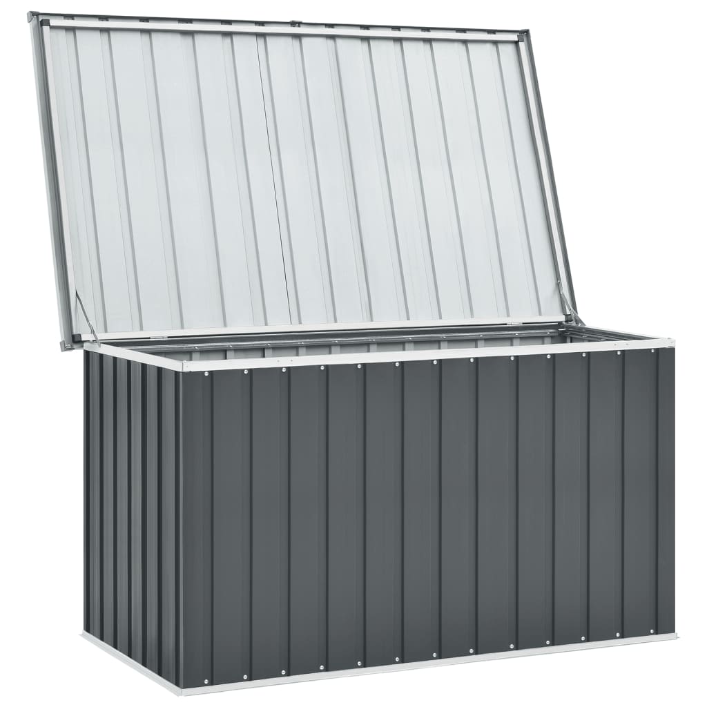 vidaXL Záhradný úložný box sivý 149x99x93 cm