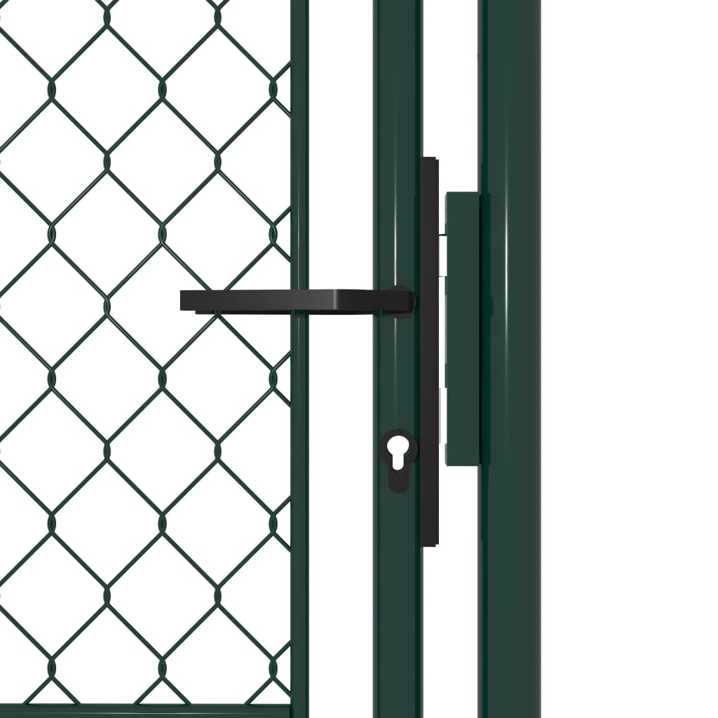 vidaXL Záhradná brána, oceľ 100x150 cm, zelená