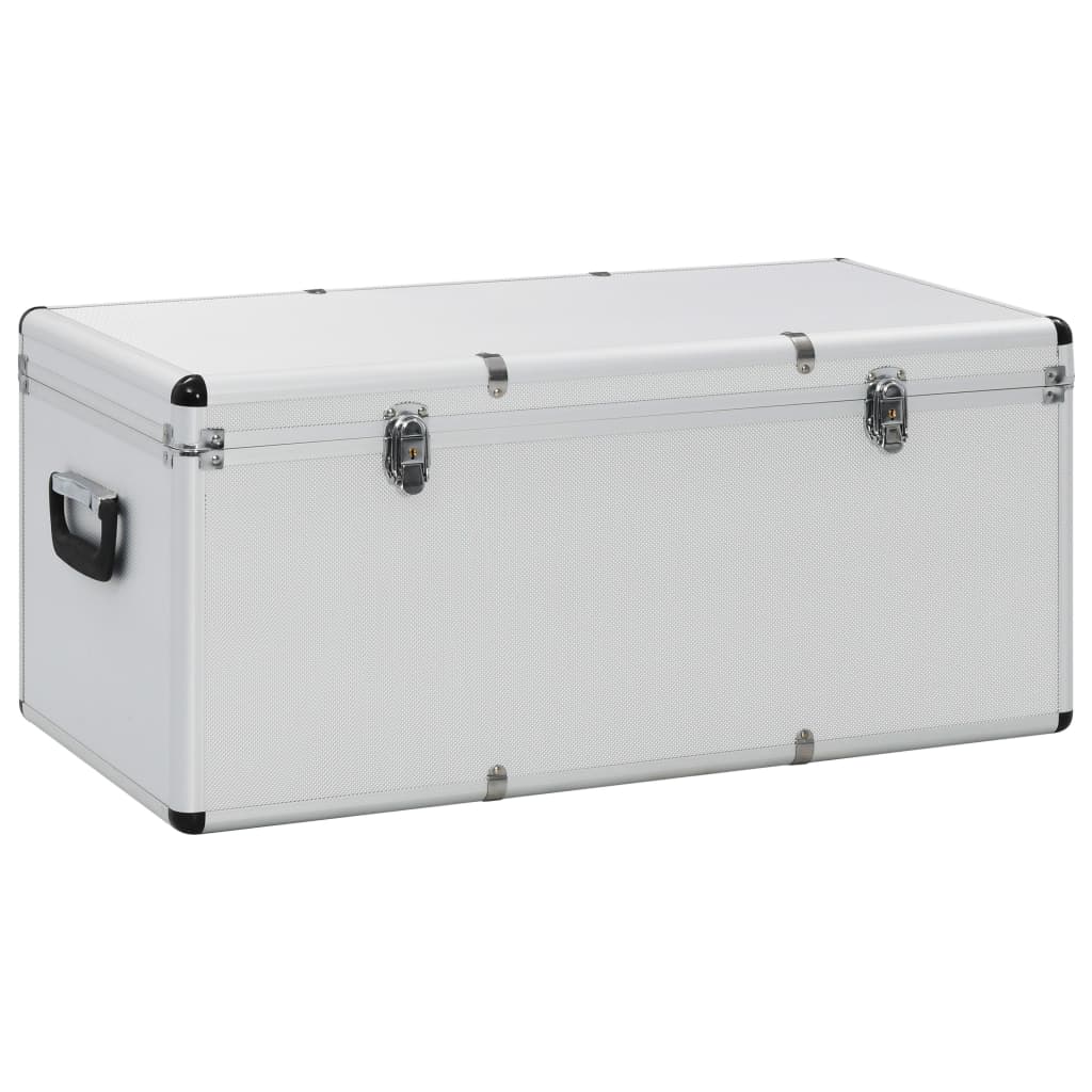 vidaXL Úložné kufríky 3 ks strieborné hliníkové
