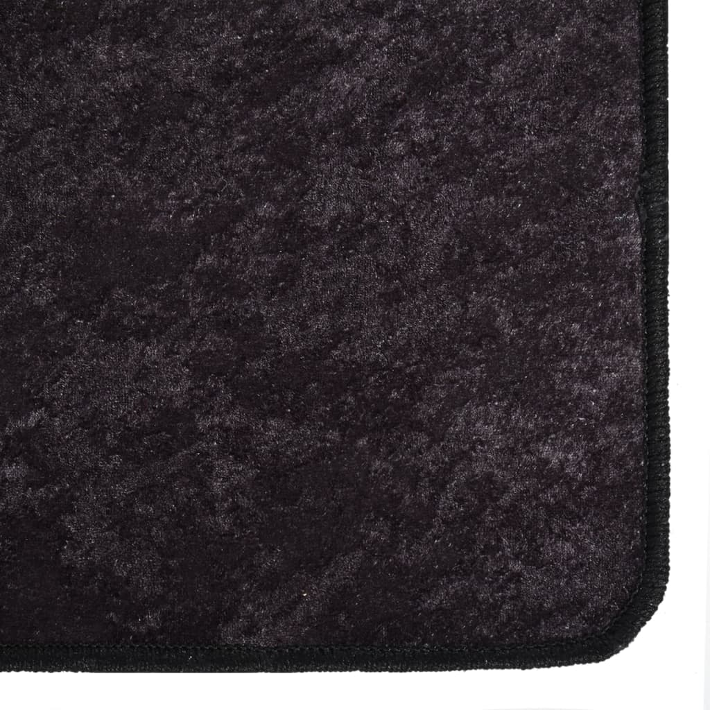 vidaXL Prateľný koberec 160x230 cm antracitový protišmykový