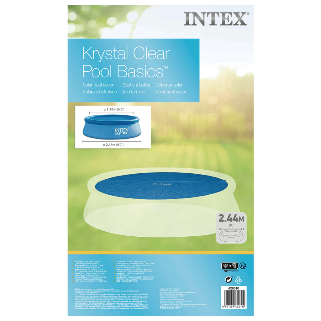 Intex Solárna bazénová plachta, modrá 206 cm, polyetylén