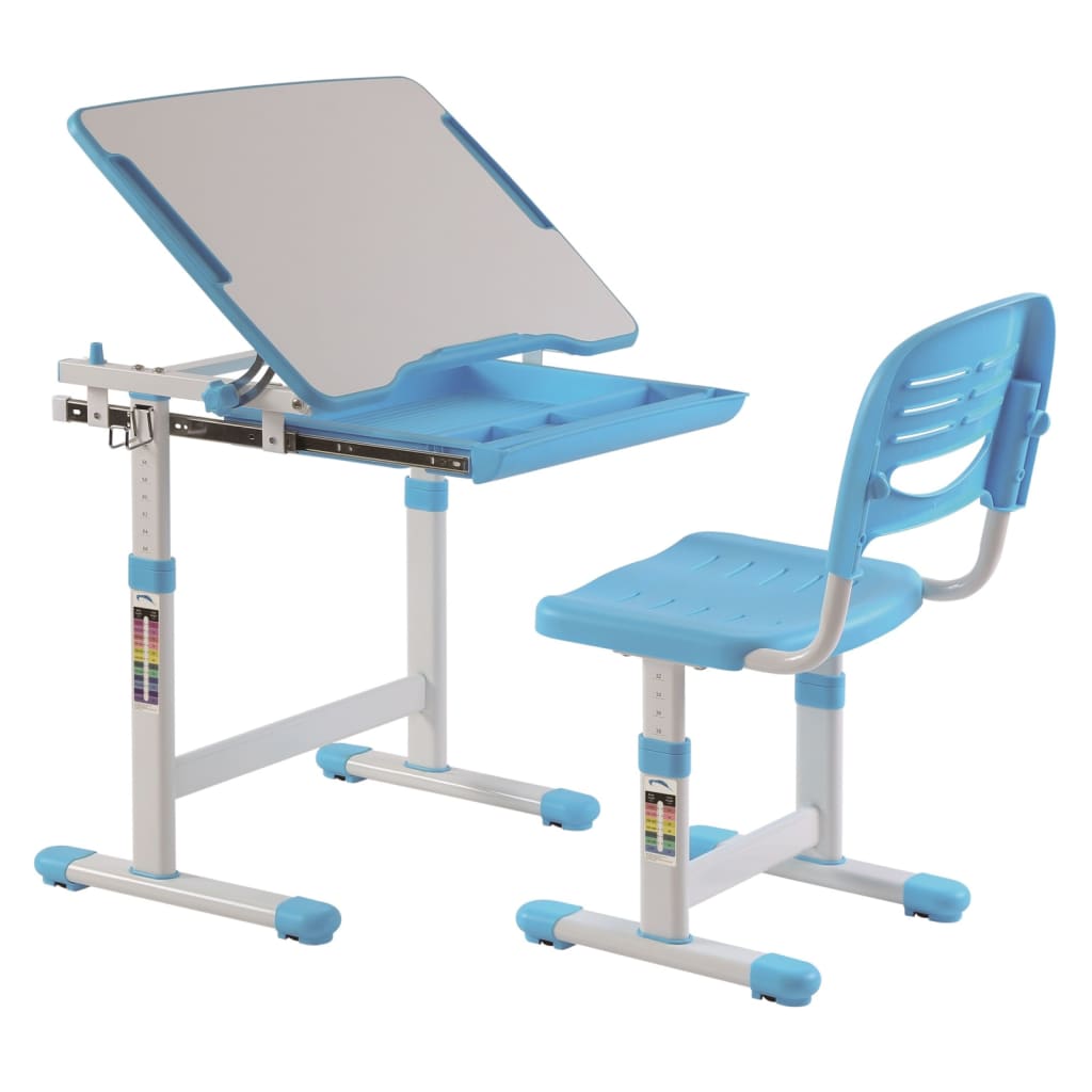 Vipack Nastaviteľný detský stôl Comfortline 201 a stolička modro-biely