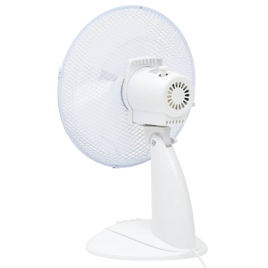 vidaXL Stolný ventilátor 3 rýchlosti 30 cm 40 W biely