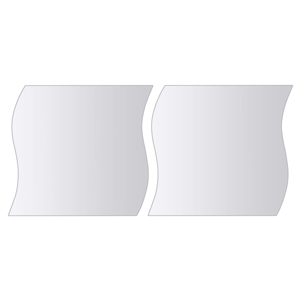 vidaXL 16 kusov zrkadlových dlaždíc, rôzne tvary, sklo