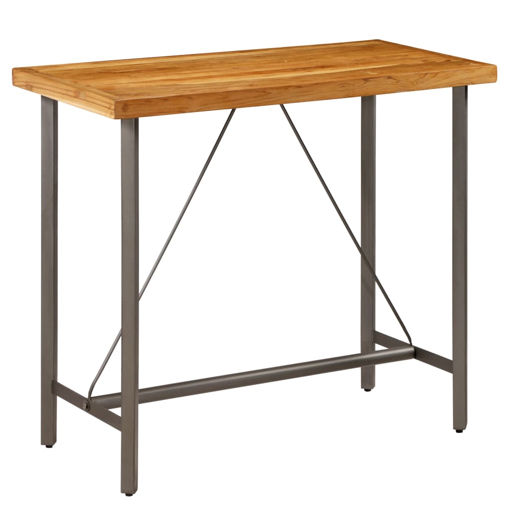 vidaXL Barový stôl, masívne recyklované teakové drevo, 120x58x106 cm