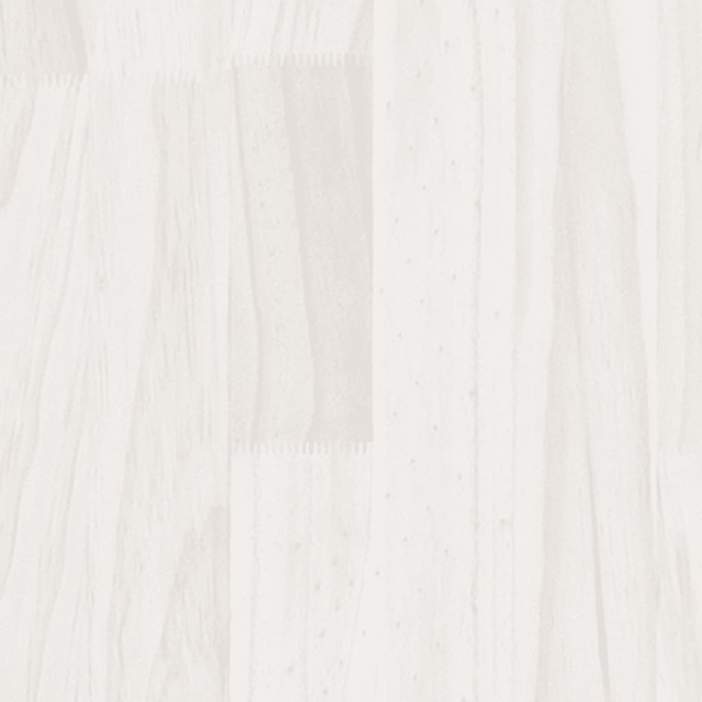 vidaXL Posteľný rám, biely, drevený masív 180x200 cm, Super King