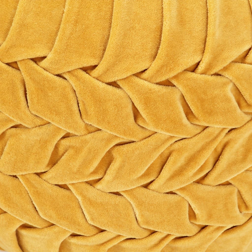 vidaXL Taburetka žltá 40x30 cm bavlnený zamat nariasený dizajn