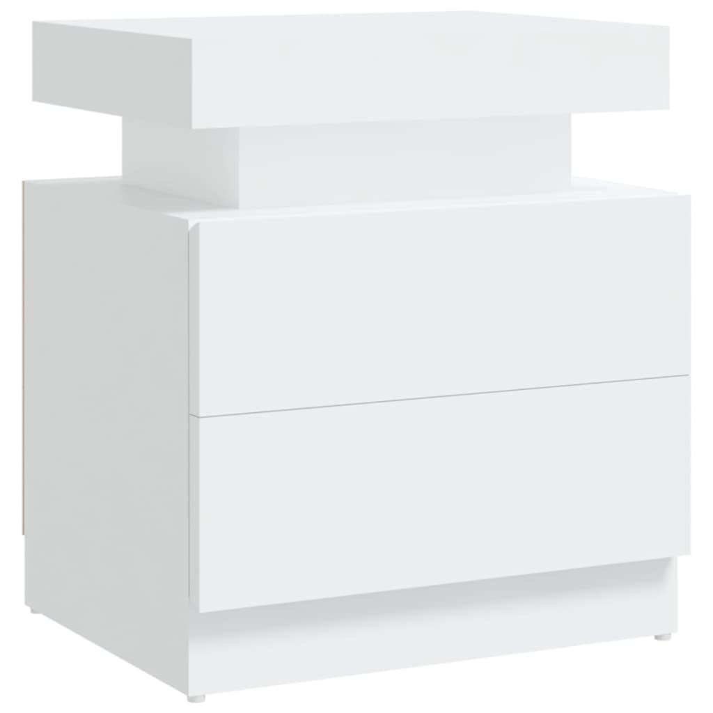 vidaXL Nočný stolík biely 45x35x52 cm drevotrieska