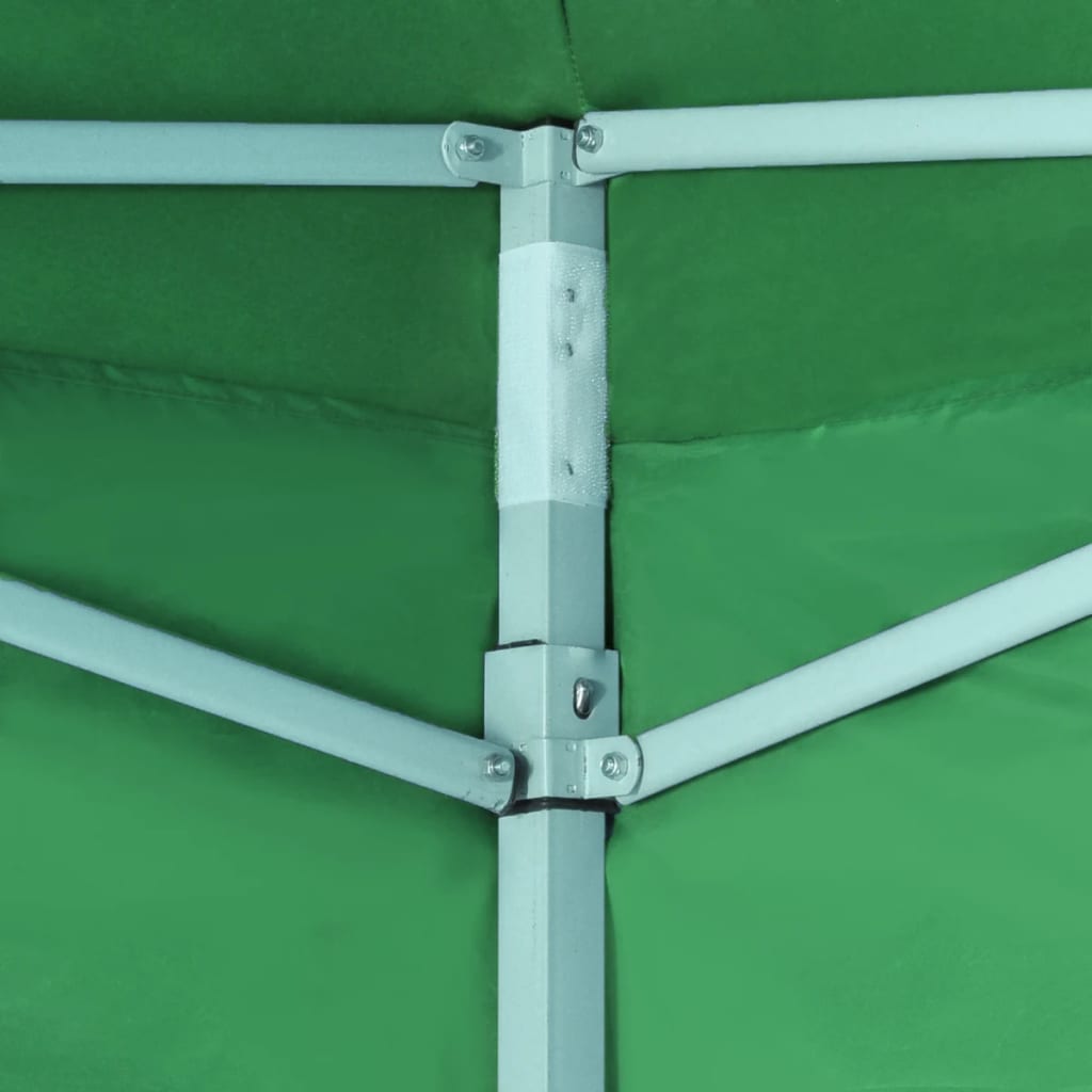 vidaXL Skladací stan s 2 stenami zelený 3x3 m