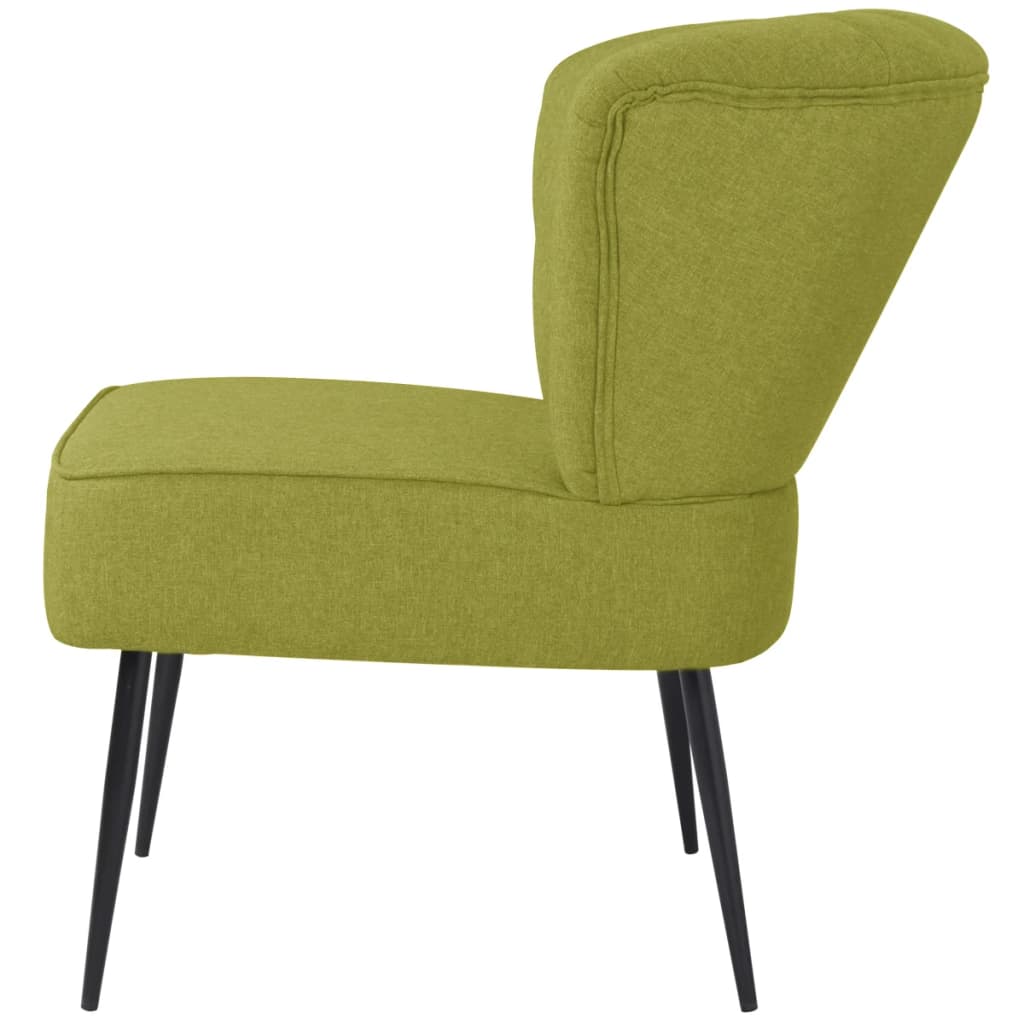 vidaXL Kokteilová stolička, zelená, látka