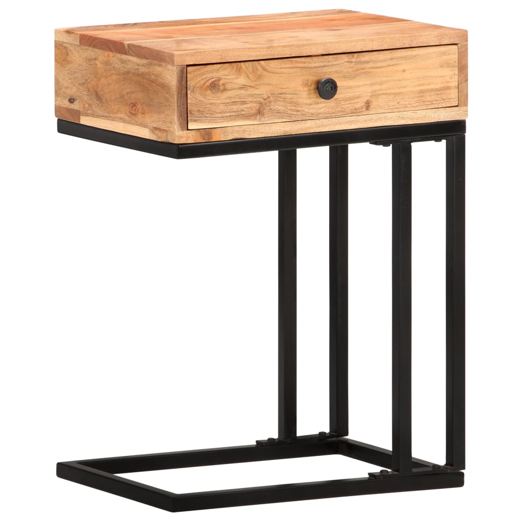 vidaXL Príručný stolík v tvare U 45x30x61 cm, akáciový masív