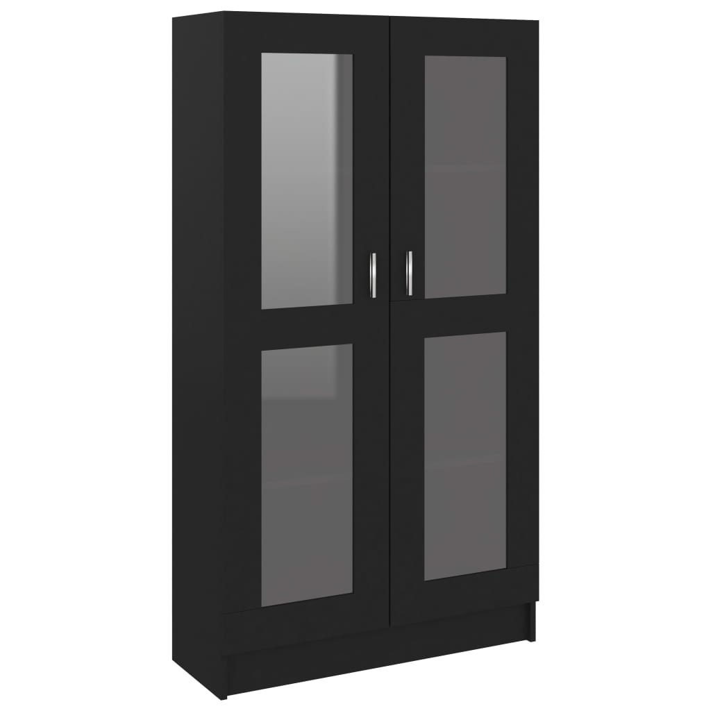 vidaXL Vitrína, čierna 82,5x30,5x150 cm, kompozitné drevo
