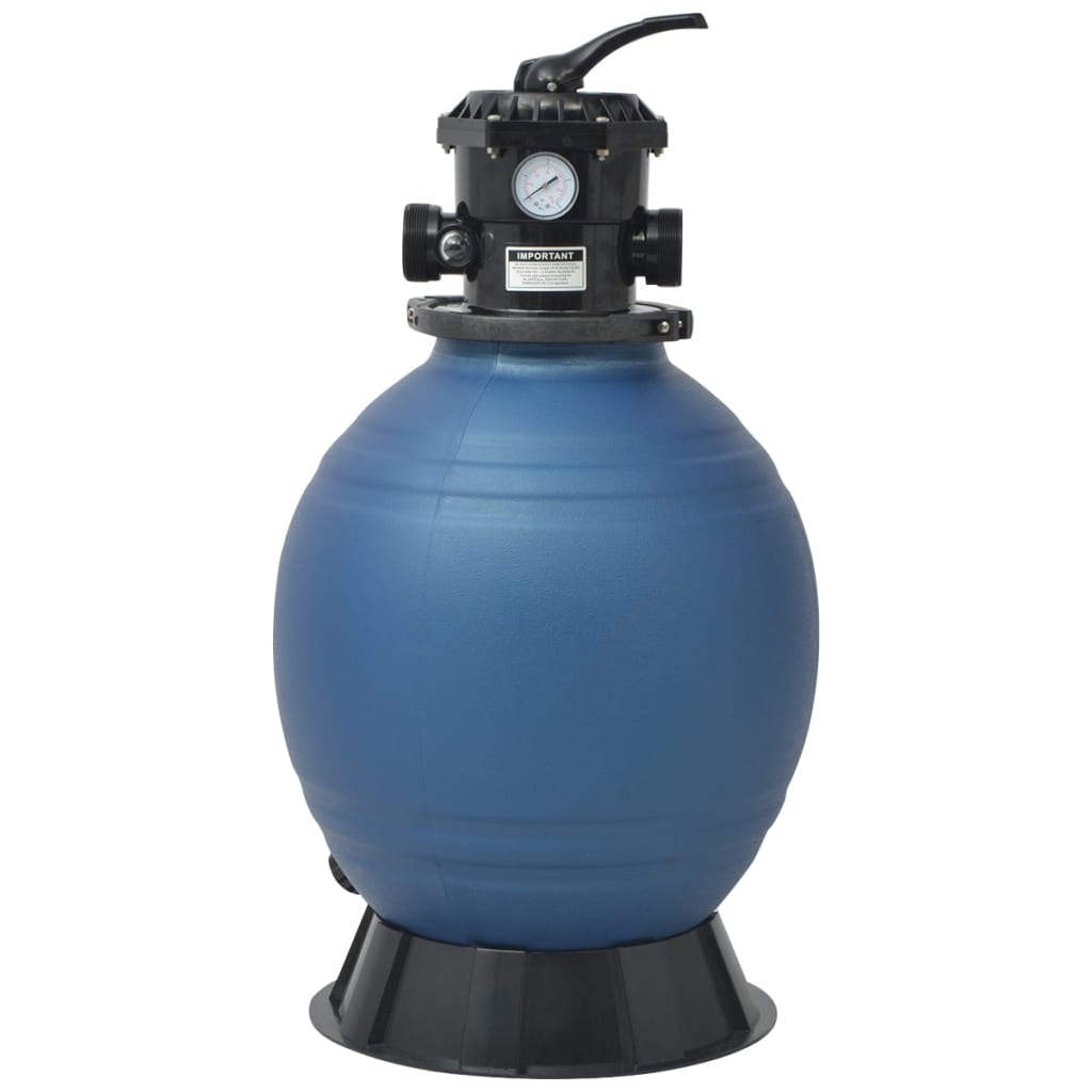 vidaXL Bazénová piesková filtrácia so 6-cestným ventilom, modrá 460 mm