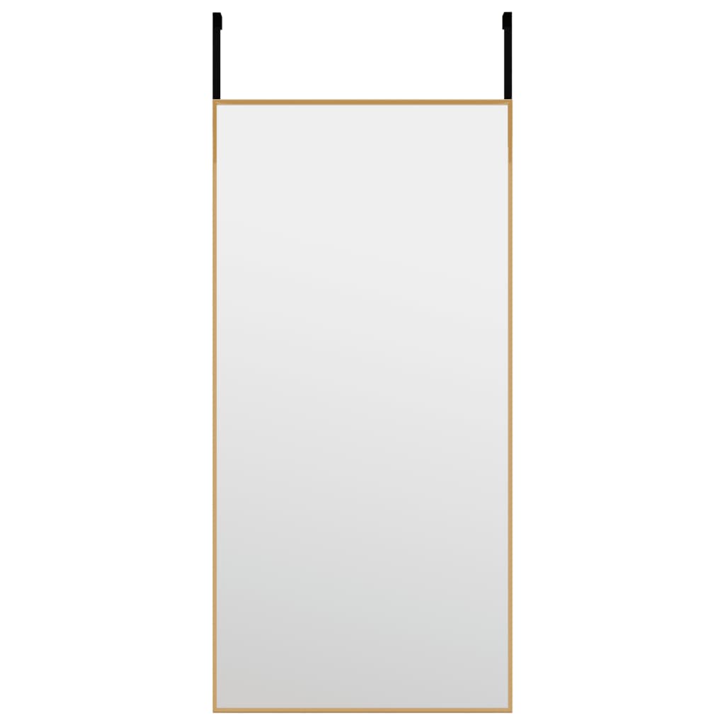 vidaXL Zrkadlo na dvere zlaté 30x60 cm sklo a hliník