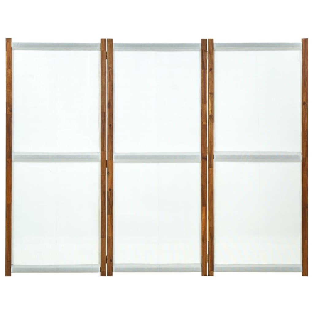 vidaXL 3-panelový paraván krémovo-biely 210x170 cm