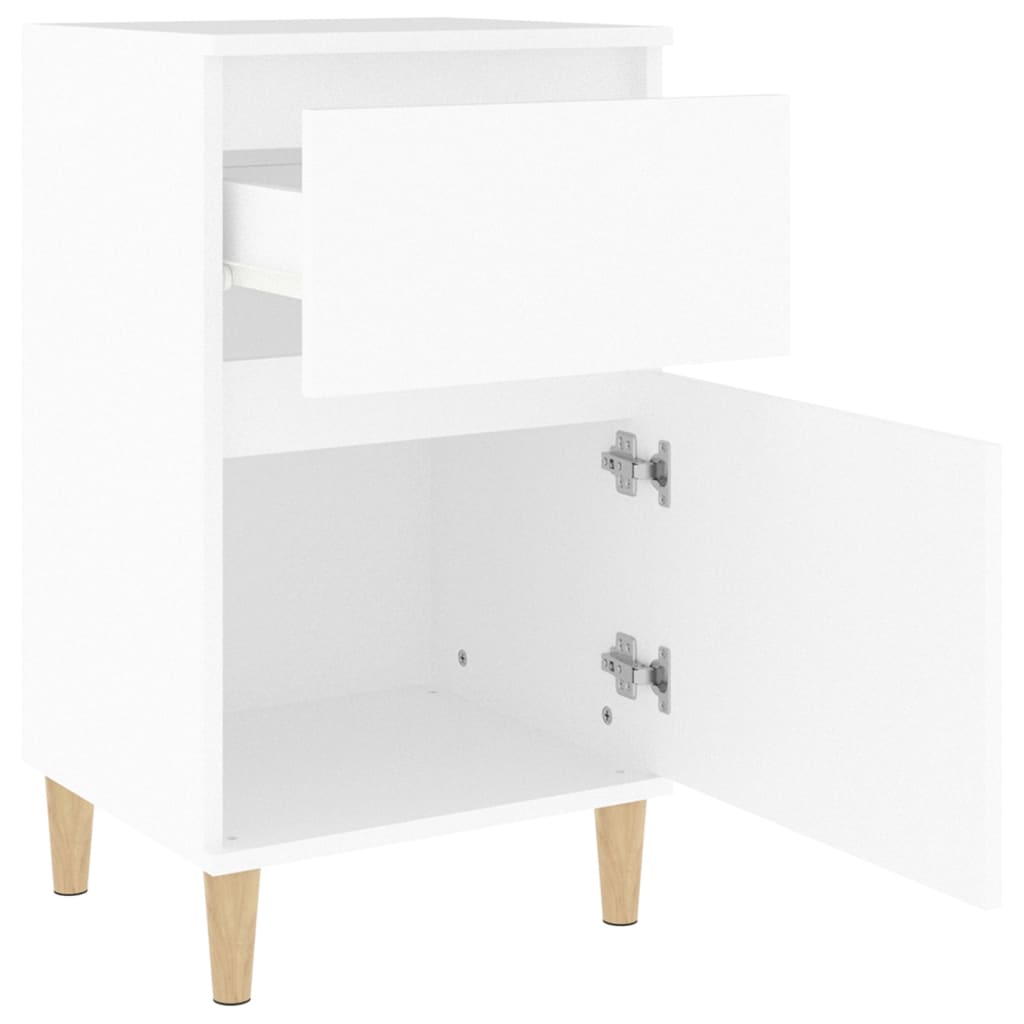 vidaXL Nočný stolík biely 40x35x70 cm