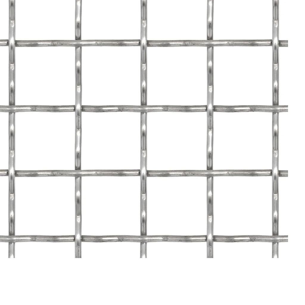 vidaXL Drôtený záhradný plot, nehrdzavejúca oceľ 100x85 cm 31x31x3 mm