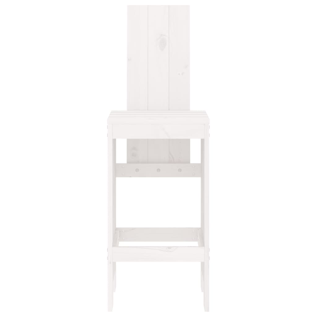 vidaXL Barové stoličky 2 ks biele 40x42x120 cm borovicový masív
