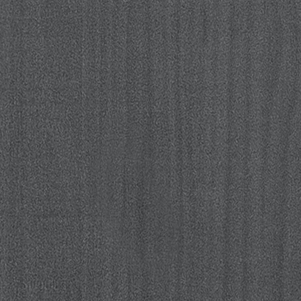 vidaXL Posteľný rám, sivý, borovicový masív 180x200 cm, Super King