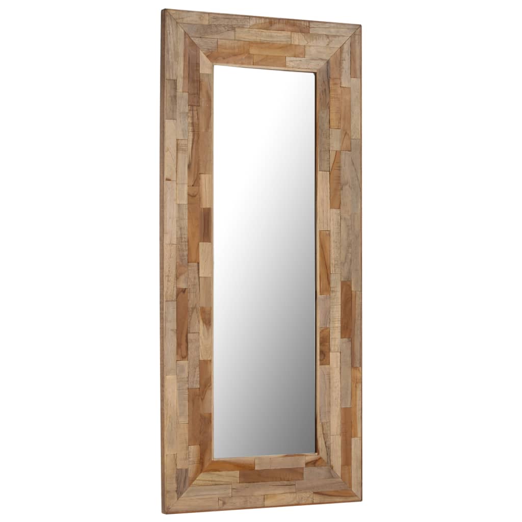 vidaXL Zrkadlo 50x110 cm recyklované teakové drevo