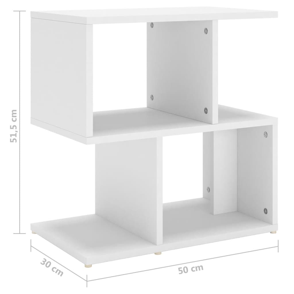 vidaXL Nočné stolíky 2 ks, biele 50x30x51,5 cm, kompozitné drevo