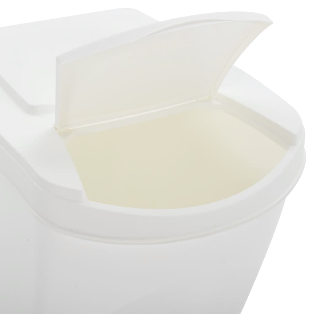 vidaXL Stohovateľné boxy na odpadky 4 ks biele 100 l polypropylénové