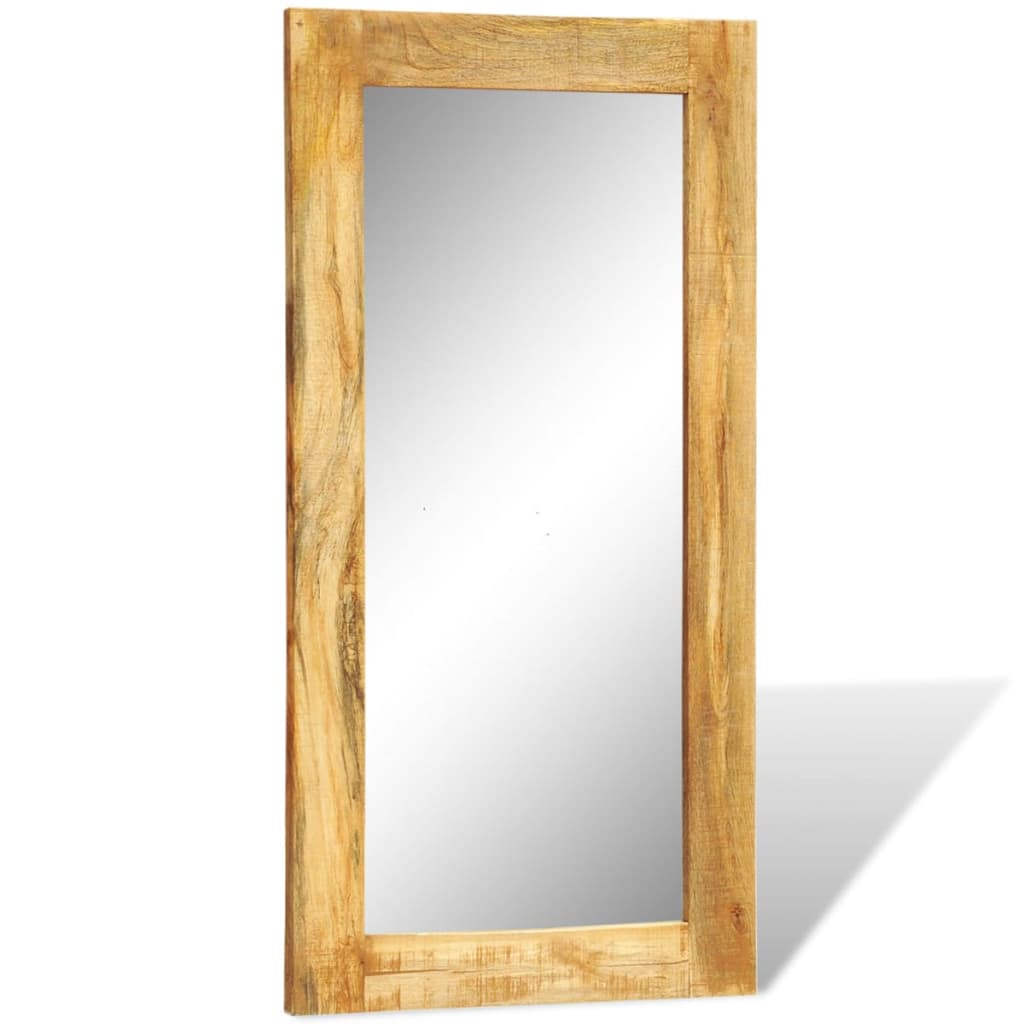 vidaXL Nástenné zrkadlo s rámom z dreveného masívu 120x60 cm