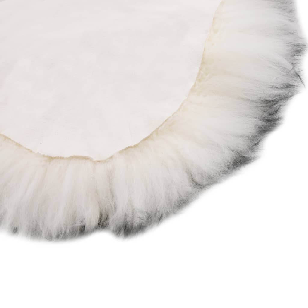 vidaXL Koberec z ovčej kože bielo-tmavosivý 60x180 cm