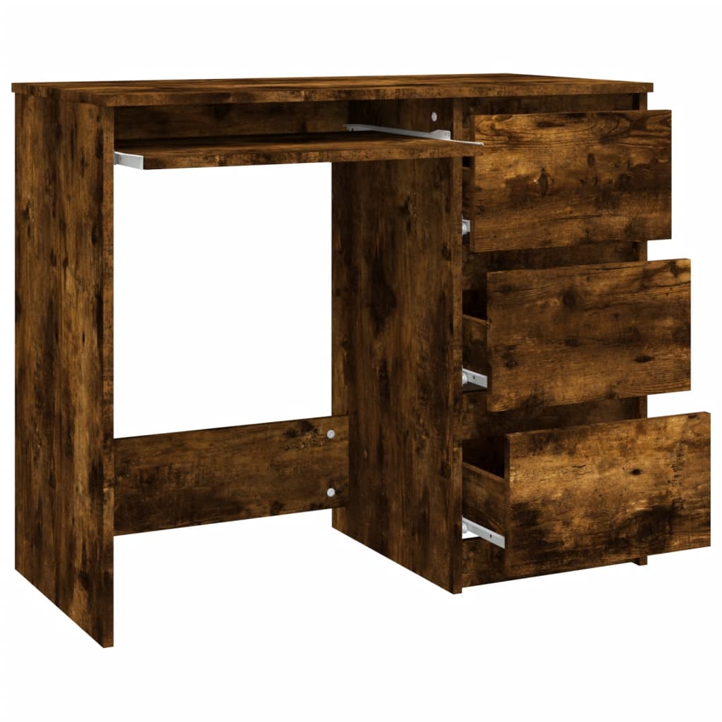 vidaXL Stôl dymový dub 90x45x76 cm spracované drevo