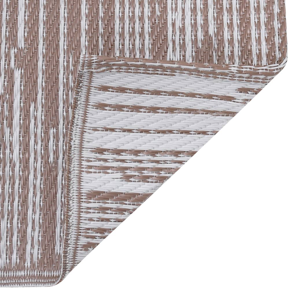 vidaXL Vonkajší koberec sivohnedý 140x200 cm PP