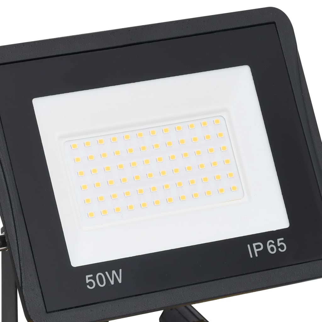 vidaXL LED reflektor s rukoväťou 2x50 W teplé biele svetlo