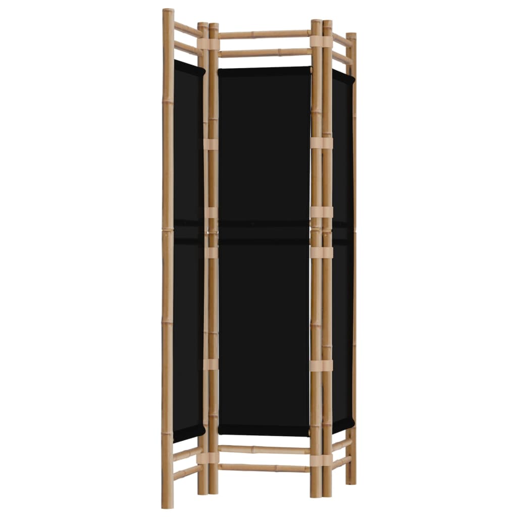 vidaXL Skladací 3-panelový paraván 120 cm bambus a plátno