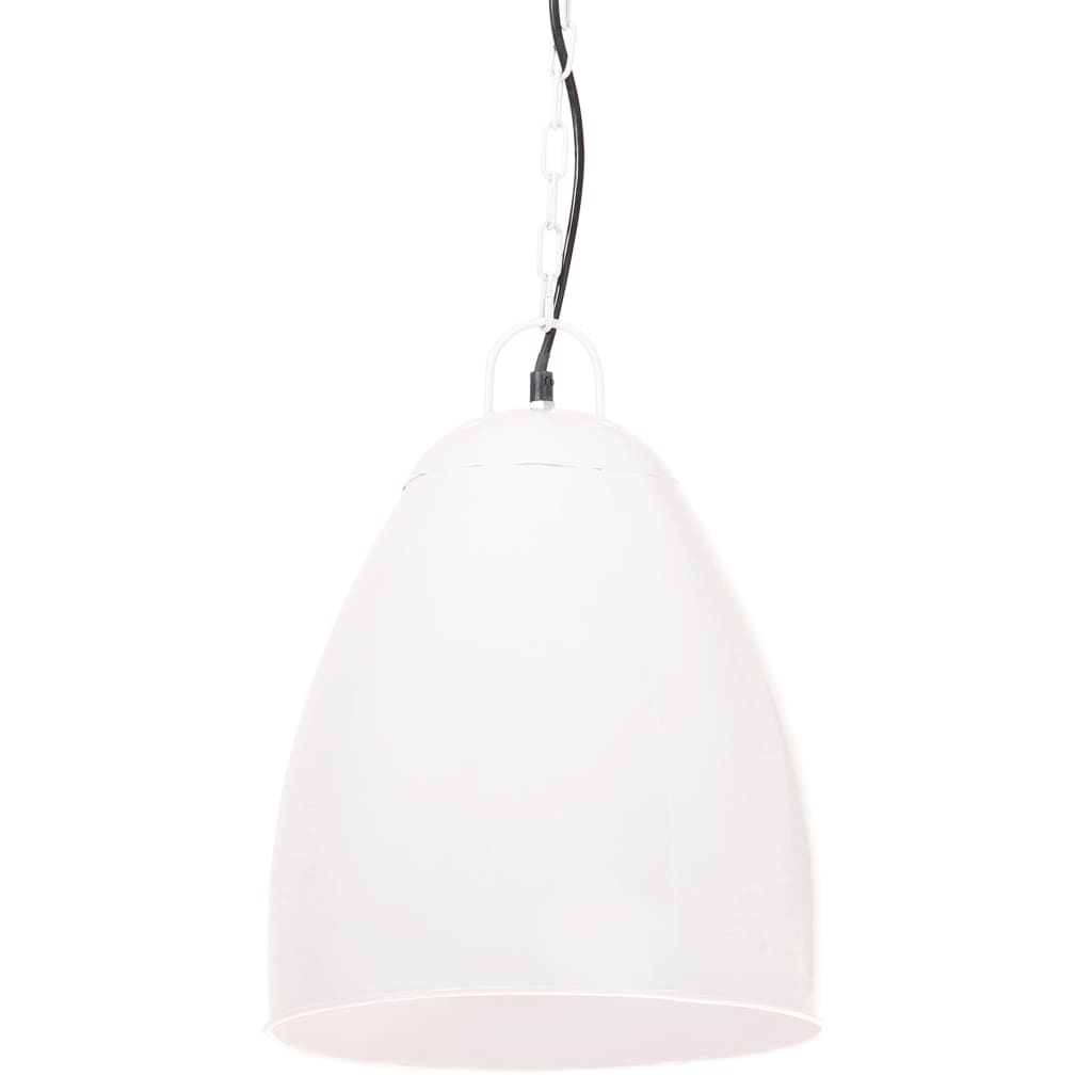 vidaXL Industriálna závesná lampa 25 W biela 32 cm okrúhla E27